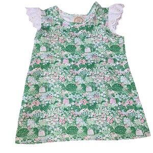 The Beaufort Bonnet Company Green and Pink Floral Dress